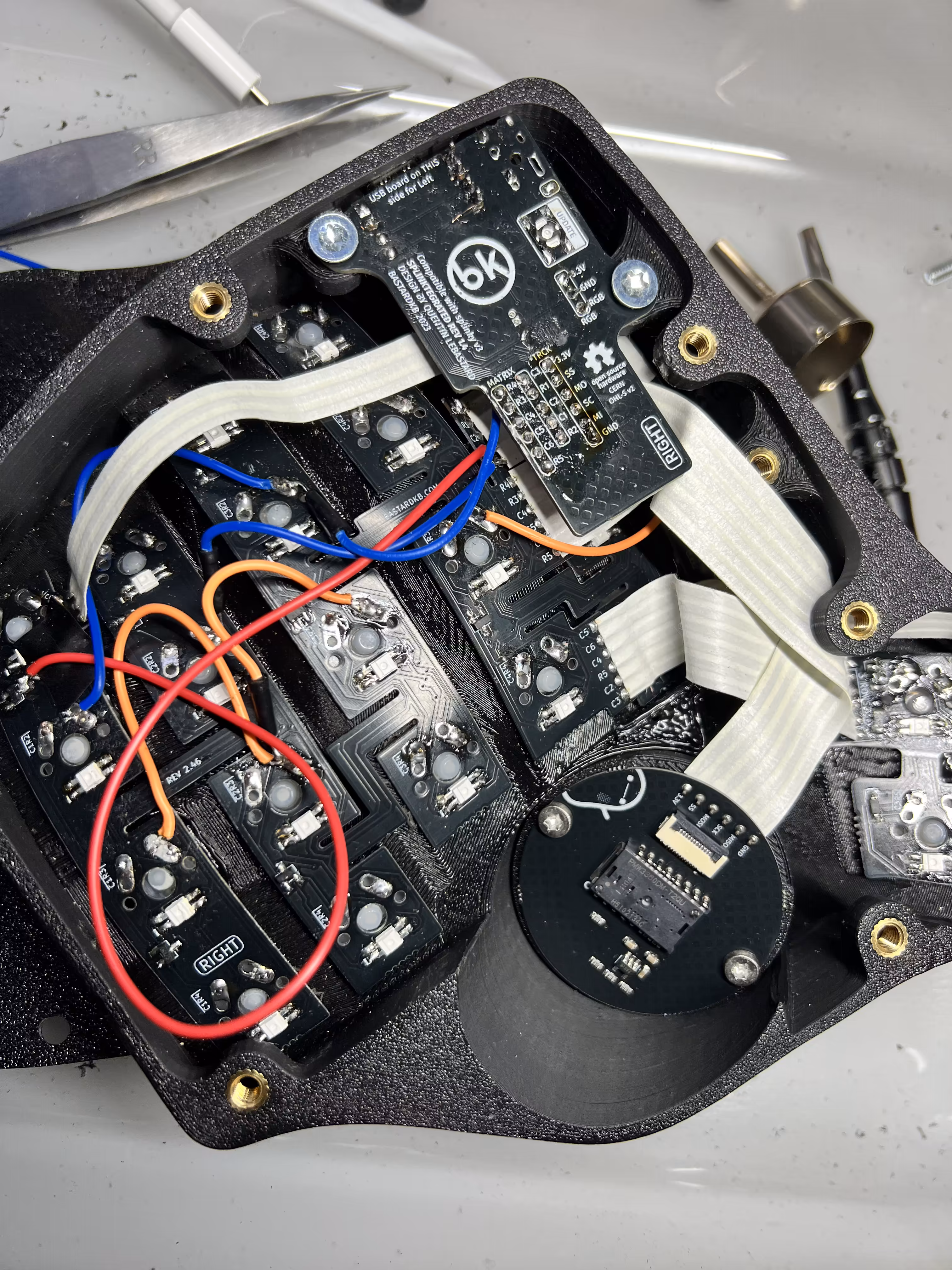 Close-up of the damage